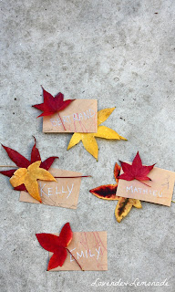 Use Fall leaves to create a gorgeous Thanksgiving tablescape in minutes!