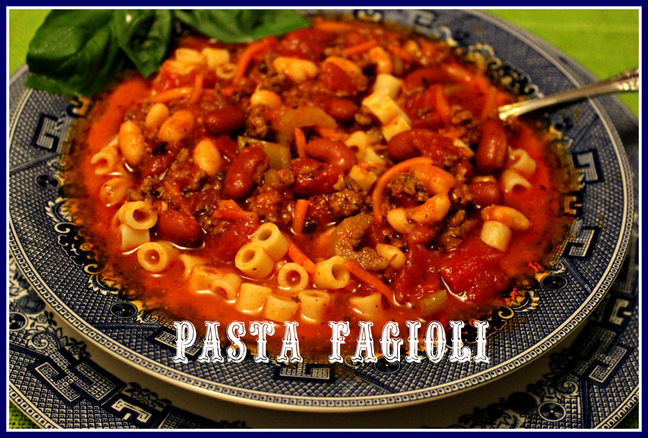 Sweet Tea and Cornbread Pasta Fagioli...a delicious Italian soup just