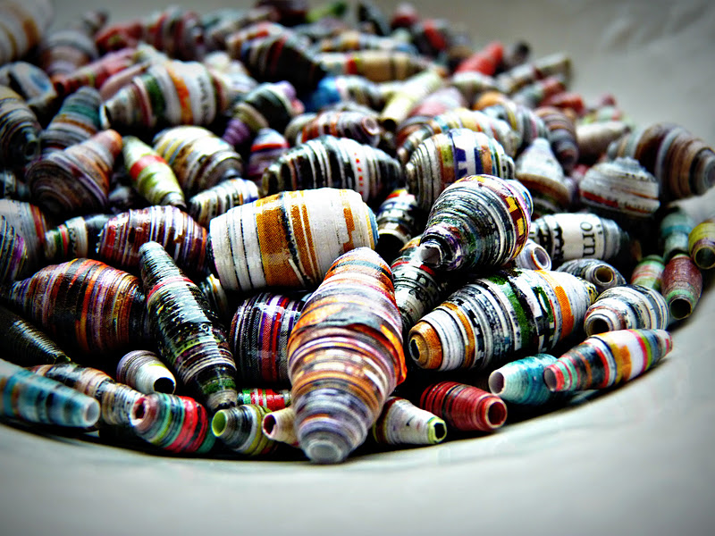 Life at Providence Lodge Making Paper Beads