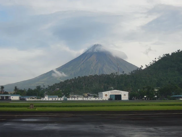 Mayon Volcano as seen from Legazpi Domestic Airport in Albay
