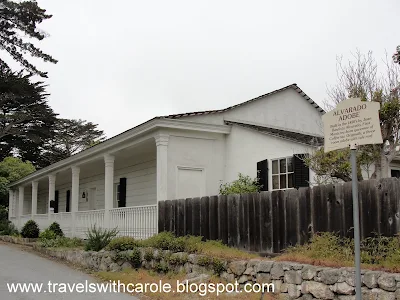 exterior of the Casa Alvarado Adobe and Garden in Monterey, California