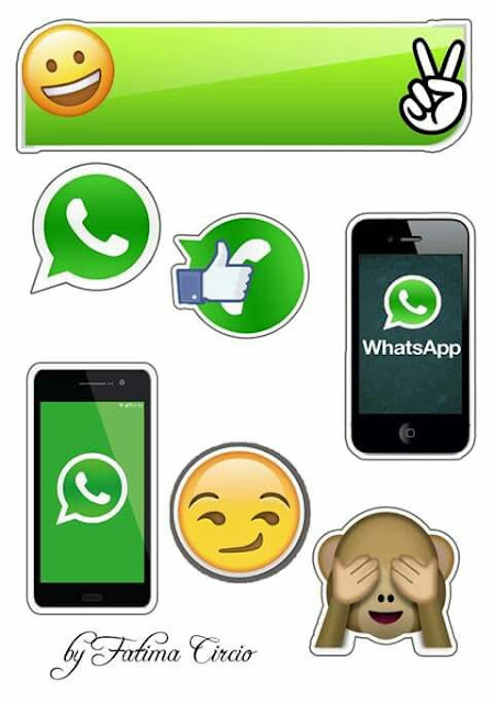 WhatsApp: Toppers para Tartas, Tortas, Pasteles, Bizcochos o Cakes para Imprimir Gratis. 