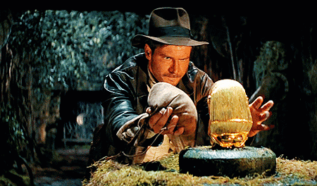 Resultado de imagen de Indiana Jones perseguido roca