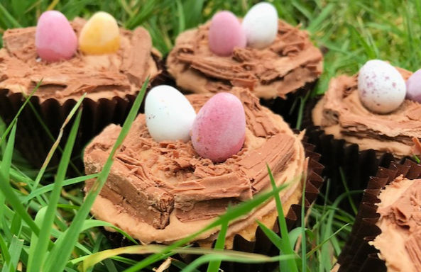 Easy To Make Easter Nest Cupcakes