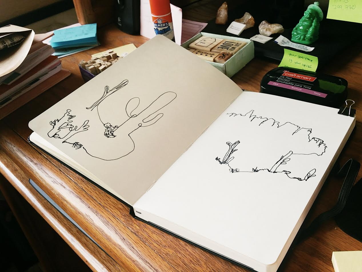 New Art Journal- Moleskine Sketchbook / Seaweed Kisses