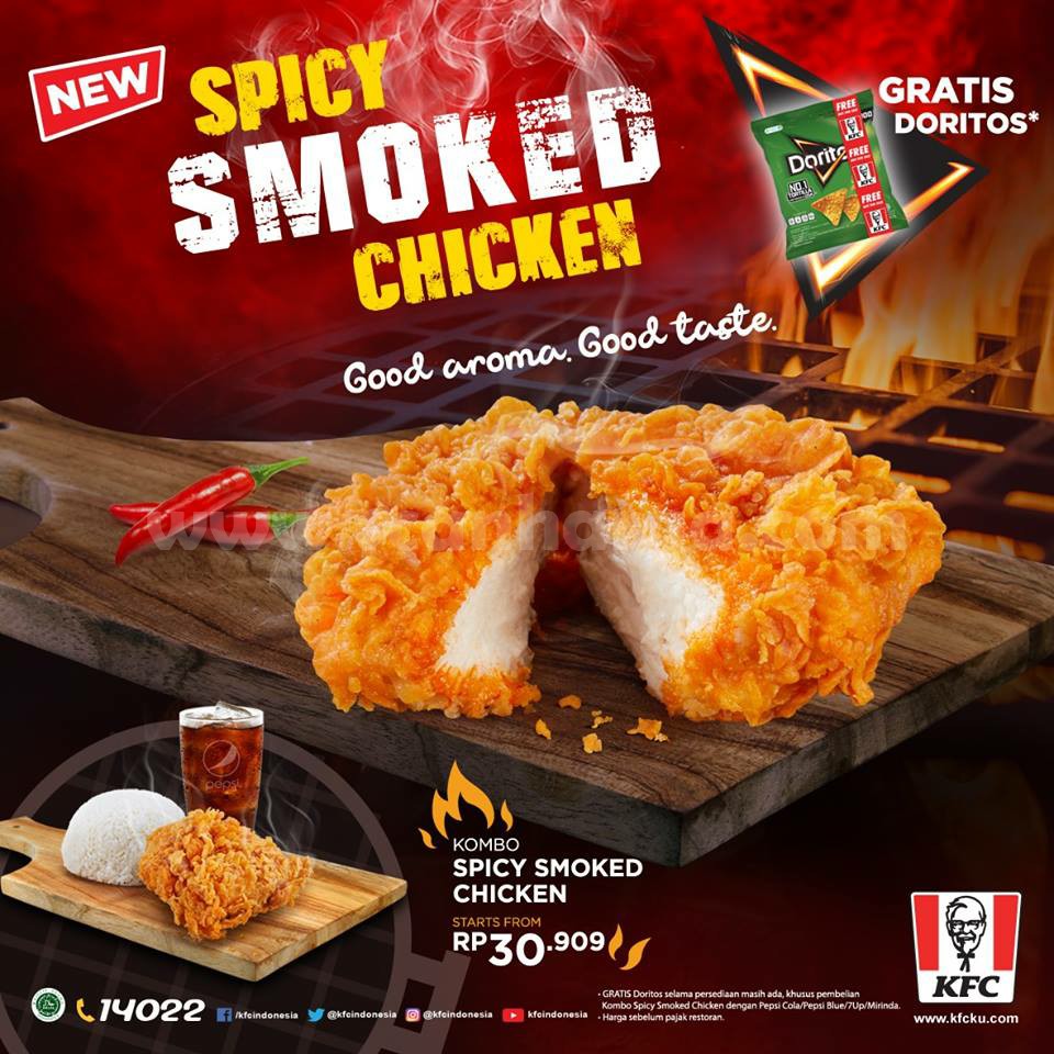 Harga Promo KFC Spicy Smoked Chicken Dan Es Kopi Susu Menu Terbaru