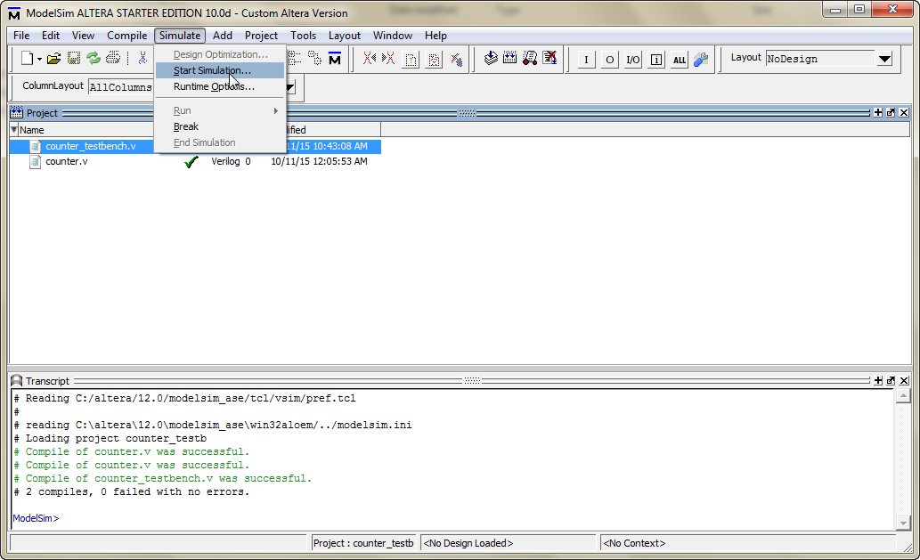 modelsim altera no design loaded modelsim altera no design loaded