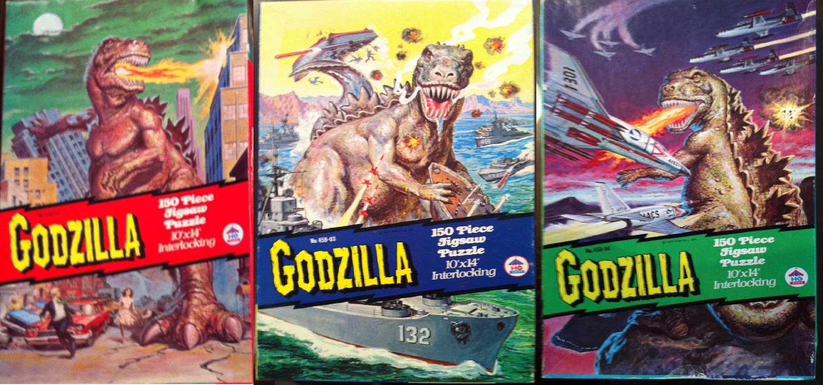 the sphinx Godzilla "100 GIANT Piece" Tricephalon Puzzle (HG Toys, 1978)