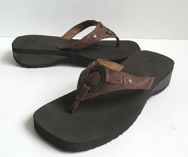 REEF BUTTER BROWN LEATHER SANDALS WOMENS SIZE 9 SPECIAL EDITION