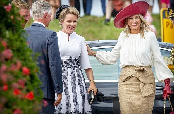 King Willem-Alexander and Queen Maxima, King Philippe and Queen Mathilde at the 75th anniversary of the liberation day event