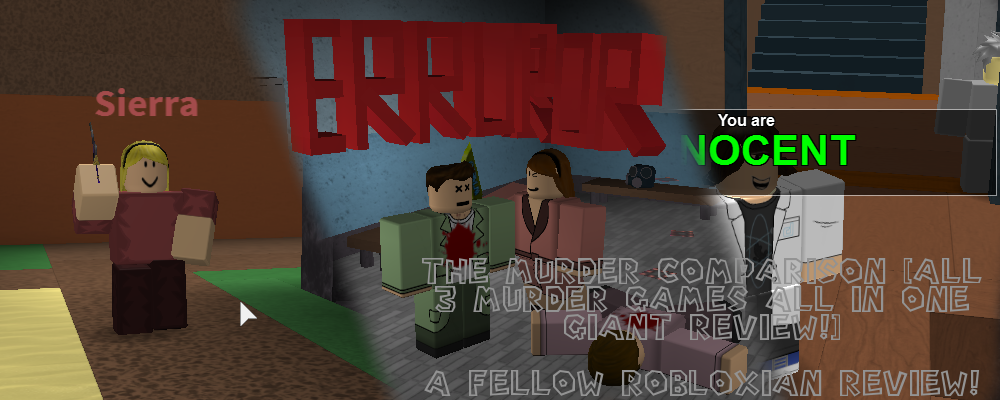 Fellow Robloxian The Murder Comparison All 3 Popular Murder Games All In One Giant Review Game Review 2 - roblox how to make a murder game
