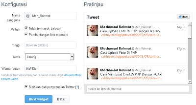 Cara Membuat Timeline Twitter Di Website (part 4)