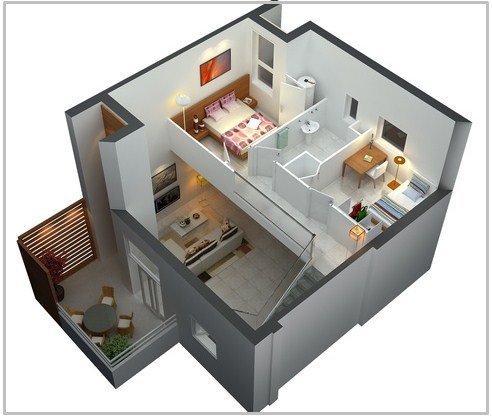 Gambar Denah Rumah 3D Gambar Denah Rumah 3D
