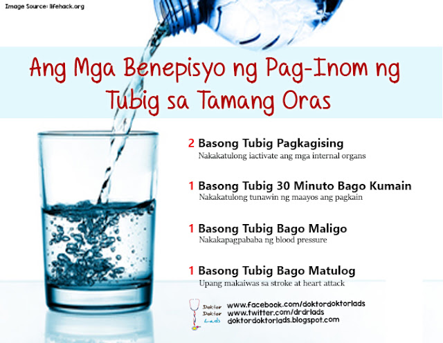 Mga Benepisyo ng Pag-Inom ng Tubig sa Tamang Oras - Doktor Doktor Lads
