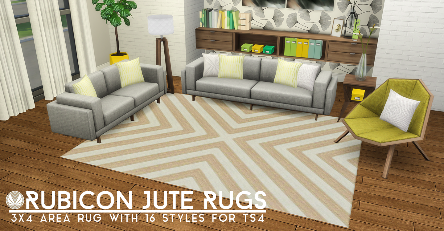 Sims 4 CC's The Best Rubicon Jute Rugs by Peacemaker ic