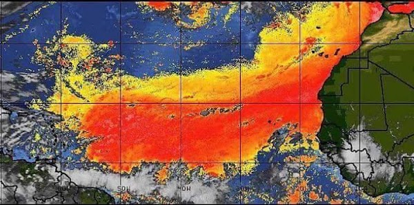 URGENTE: Polvo Intenso Del Sahara Se Aproxima A El Caribe. URGENTE: Polvo Intenso Del Sahara Se Aproxima A El Caribe.