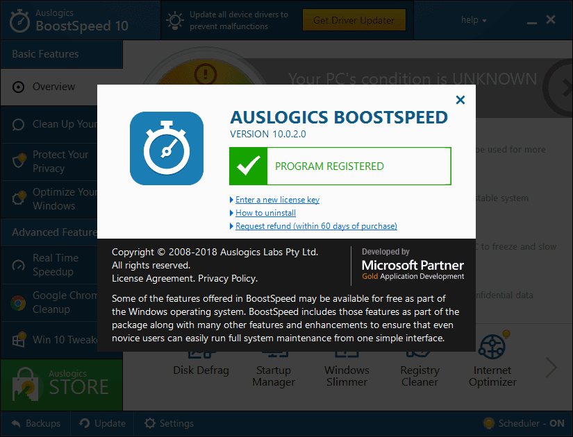 auslogics boostspeed 11 pro license key