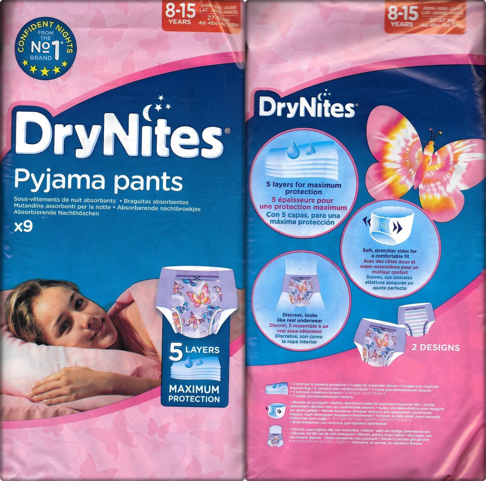 Jennifers Windeltest: Produkttest: DryNites Pyjama pants 8-15 Jahre Mädchen