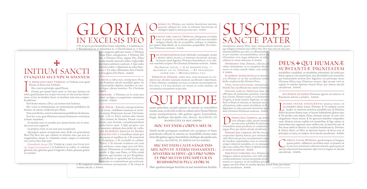 New Liturgical Movement New Altar Cards from Silverstream Priory