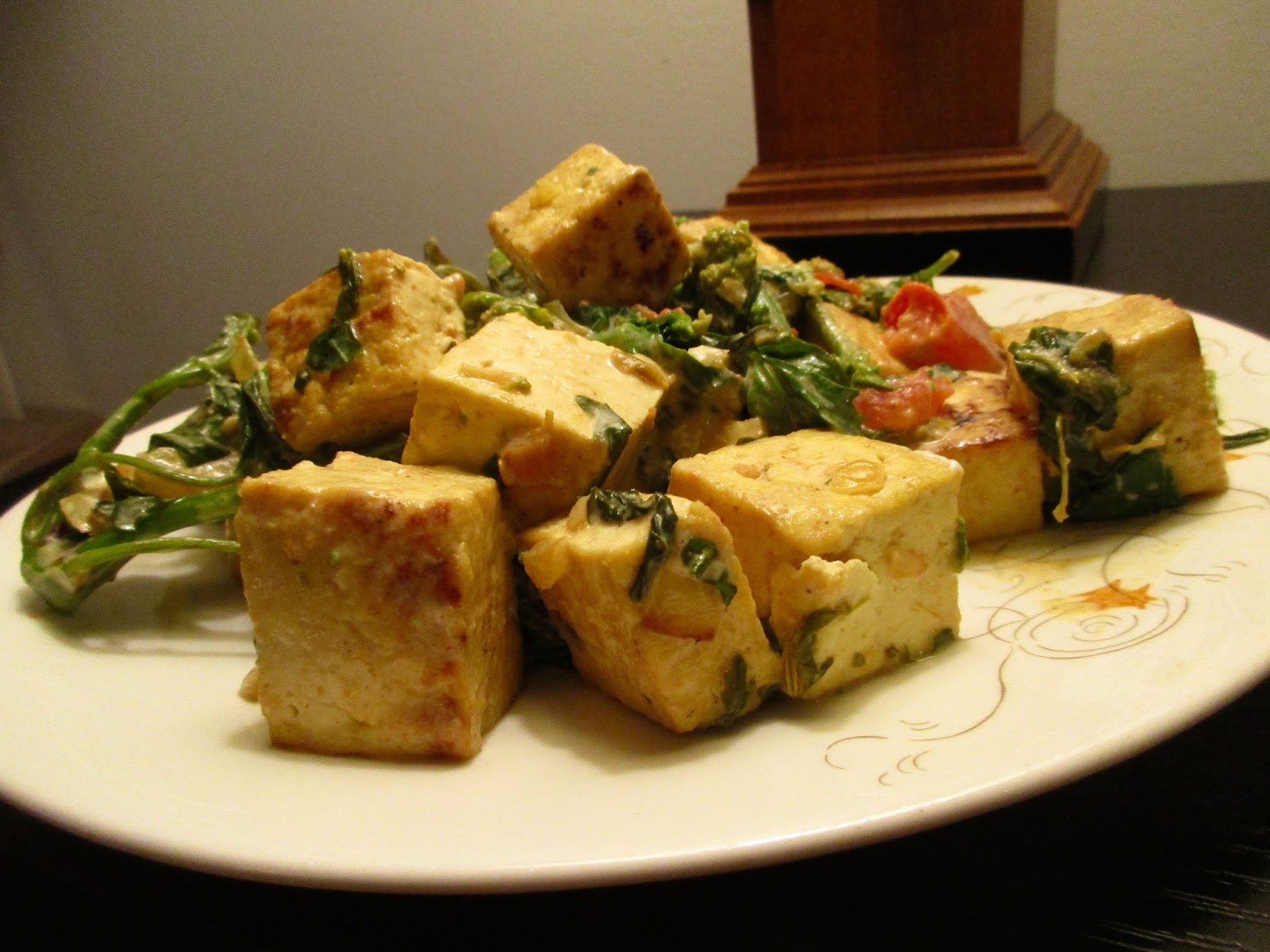 Kvell in the Kitchen Indian Tofu With Lambsquarters
