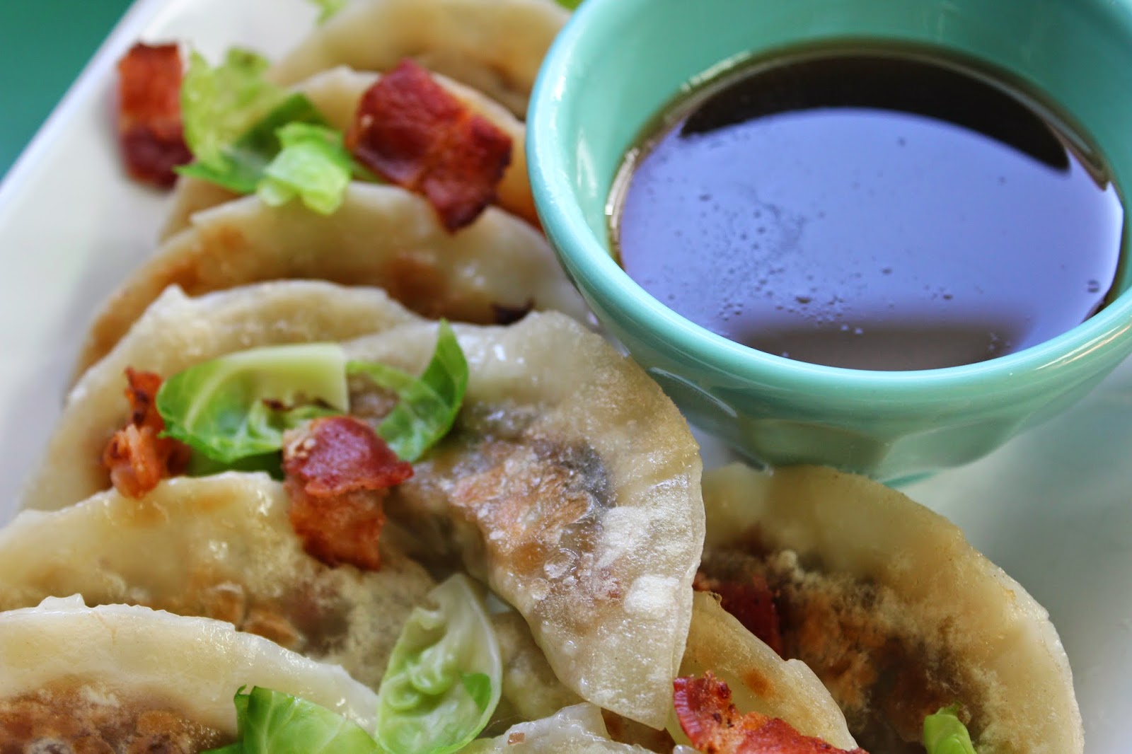 Brussels sprouts and bacon dumplings