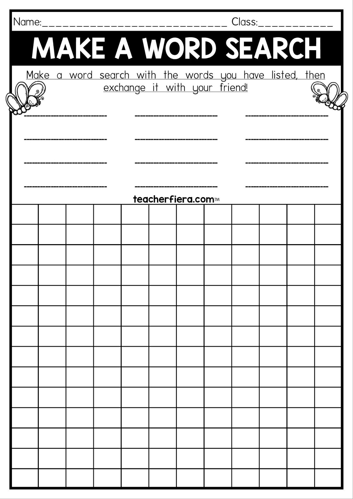 Create A Word Search For Free Printable Free Printable Templates