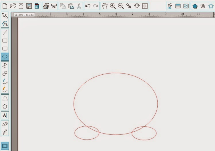 Silhouette Studio, tips, beginners, designing your own shapes, draw an ellipse
