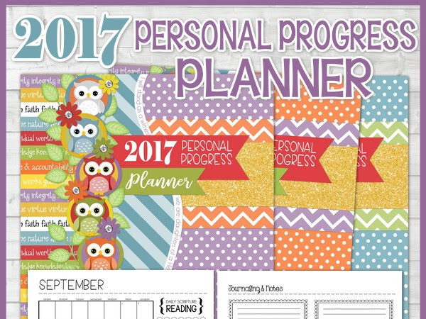 {NEW} 2017 YW Personal Progress Planner!!