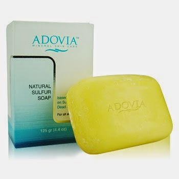 Adovia Sulfur Soap for Acne, Blackheads and Oily Skin with Dead Sea Salt 