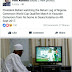 Picture of President Buhari watching  Nigeria vs Cameroon match
