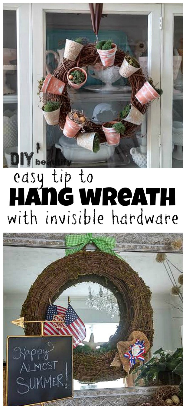 (VIDEO) Easy Tip How to Hang a Wreath on the Front of a Mirror or