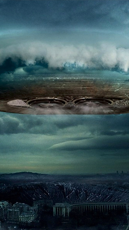 UFO Coming Out Of Clouds  Android Best Wallpaper
