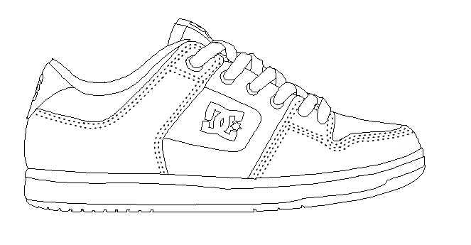 Coloring Pages Of Converse Shoes Free Kids Tennis Shoes