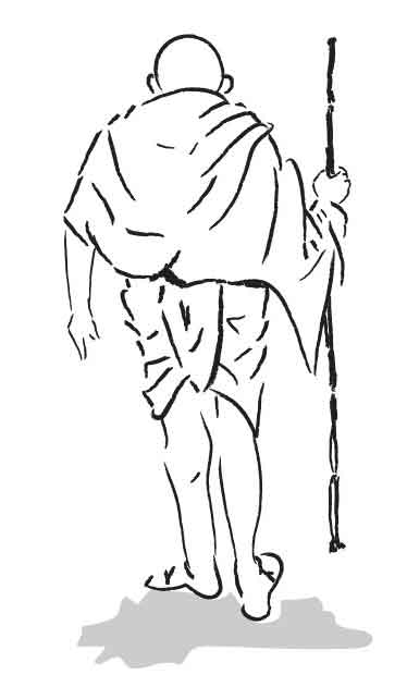 gandhiji standing coloring pages - photo #14