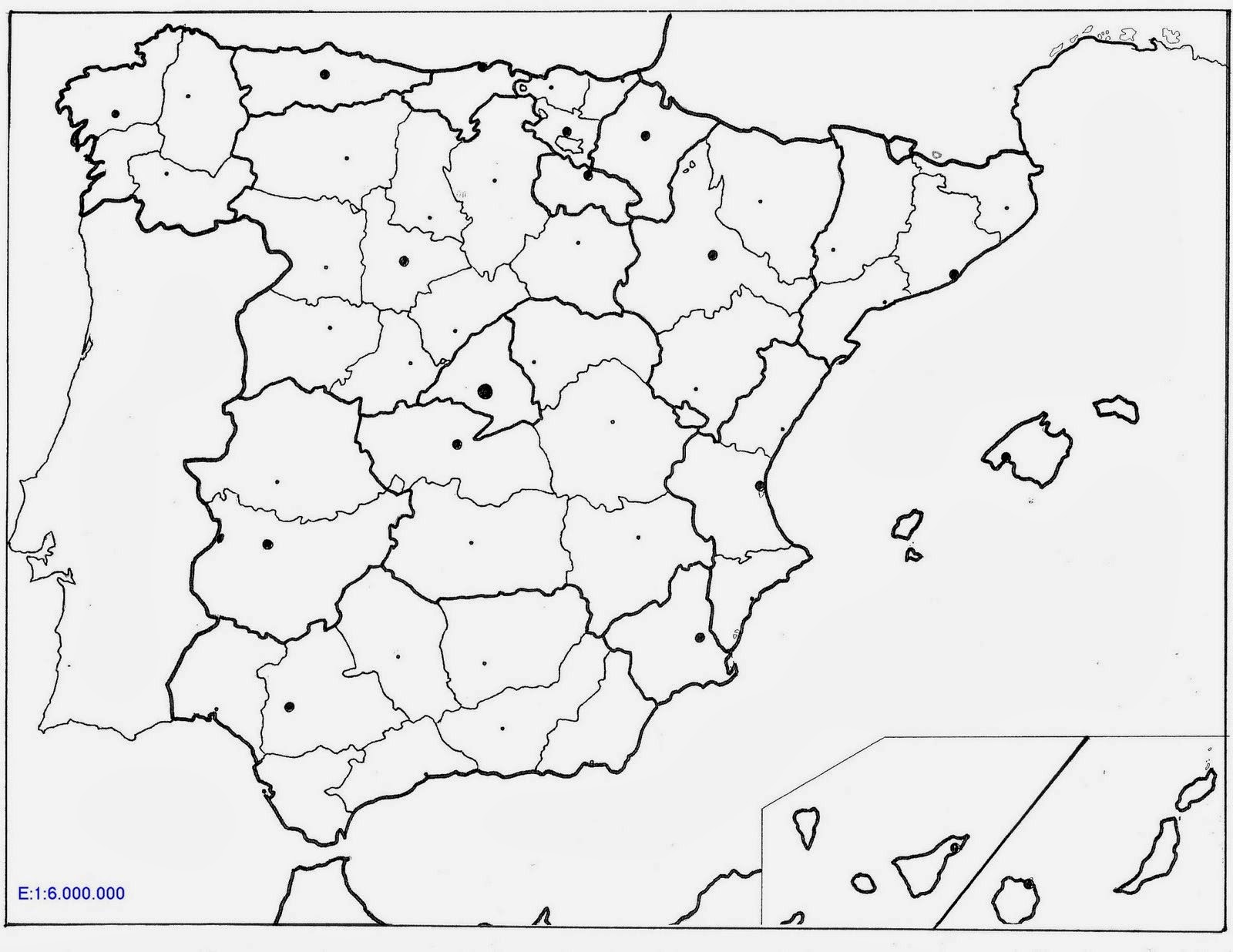 Aula Digital De Ciencias Sociales Examen Mapa Mudo España Política Día