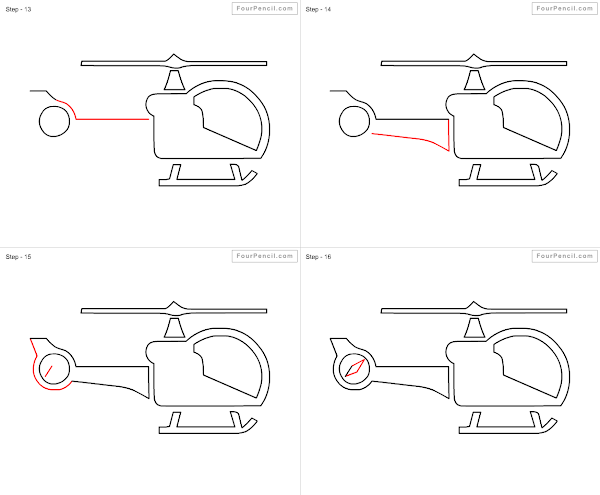 How to draw cartoon Helicopter - slide 3