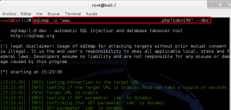 1gb de información: Hacking desde 0. Hoy SQLmap
