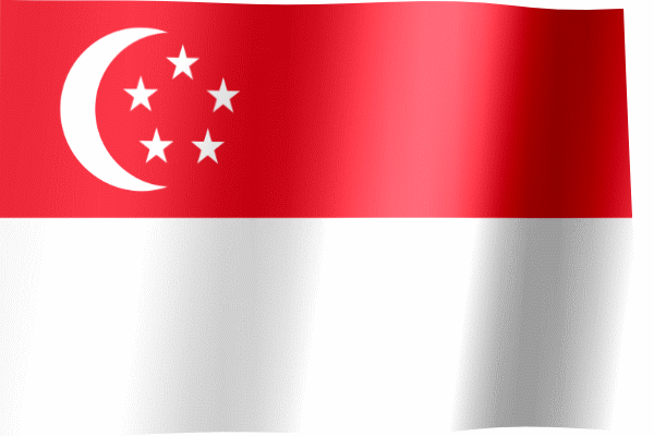 Waving Flag of Singapore (Animated Gif)