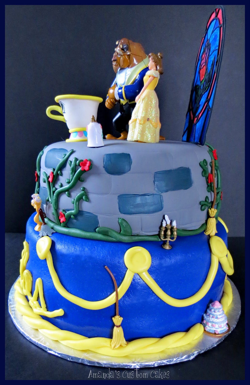 Amanda's Custom Cakes Beauty & The Beast Cake