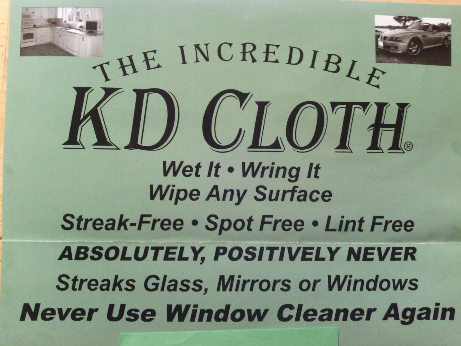 The INCREDIBLE KD Cloth..coming clean