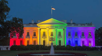 La casa blanca se vistió con los colores alusivos a la bandera gay