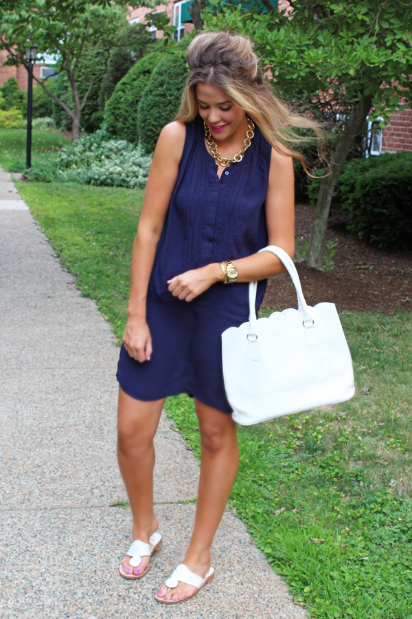 Blue Shift + Marleylilly Scallop Tote - A Mix of Min