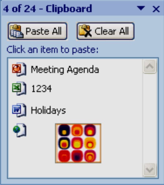 Using MS Excel Copy and Paste Multiple Items Using Office Clipboard