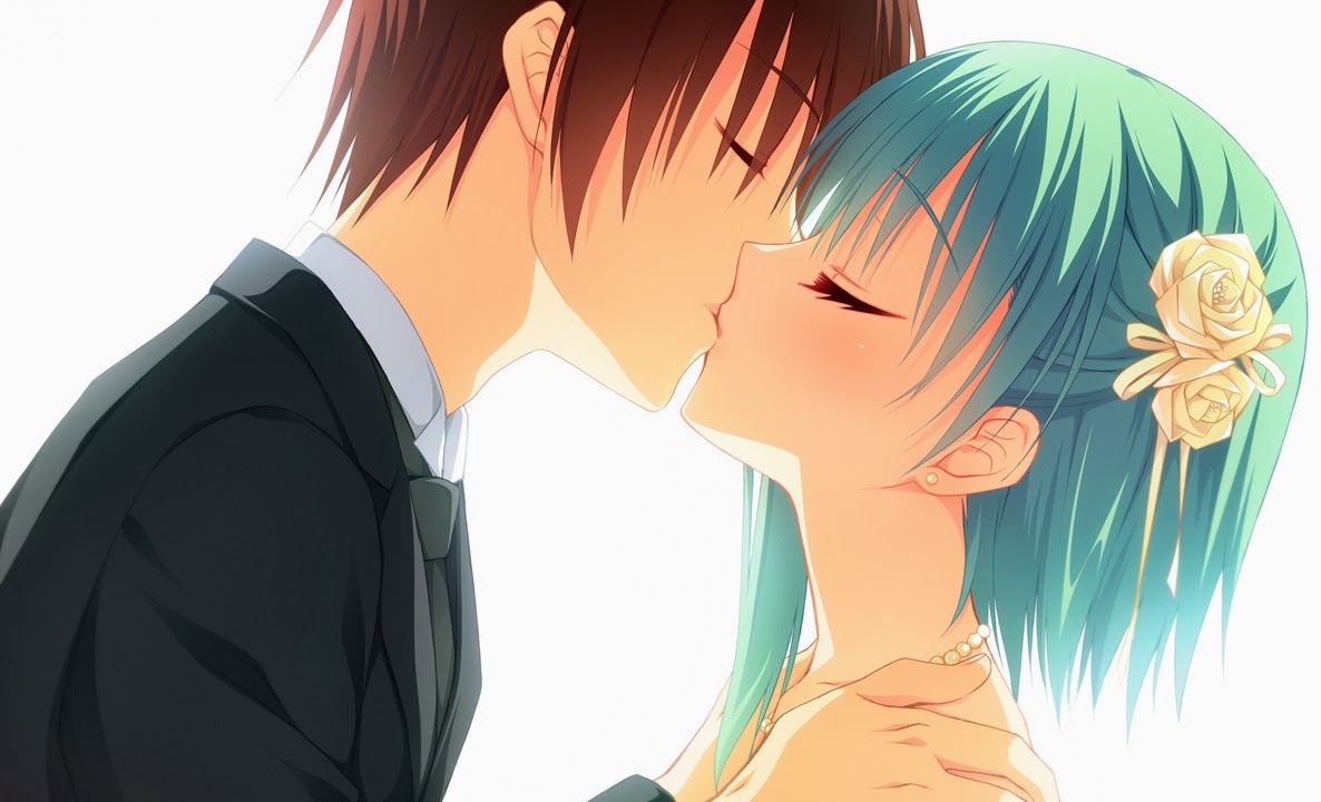 Phi Stars: Game CG Noble Works Anime Kiss Wallpaper 5 Stars Worthy Couple