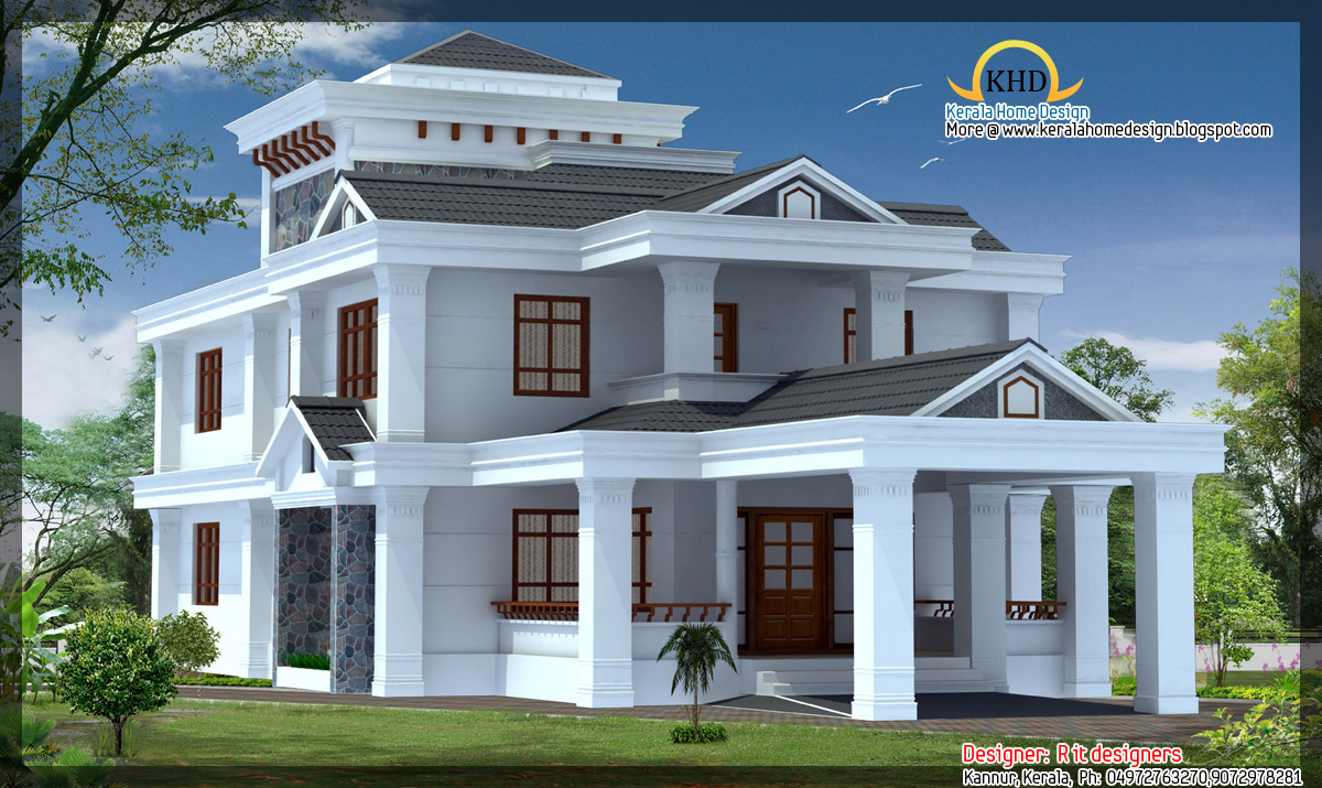 4 Beautiful House Elevations - Kerala home design and floor plans ...