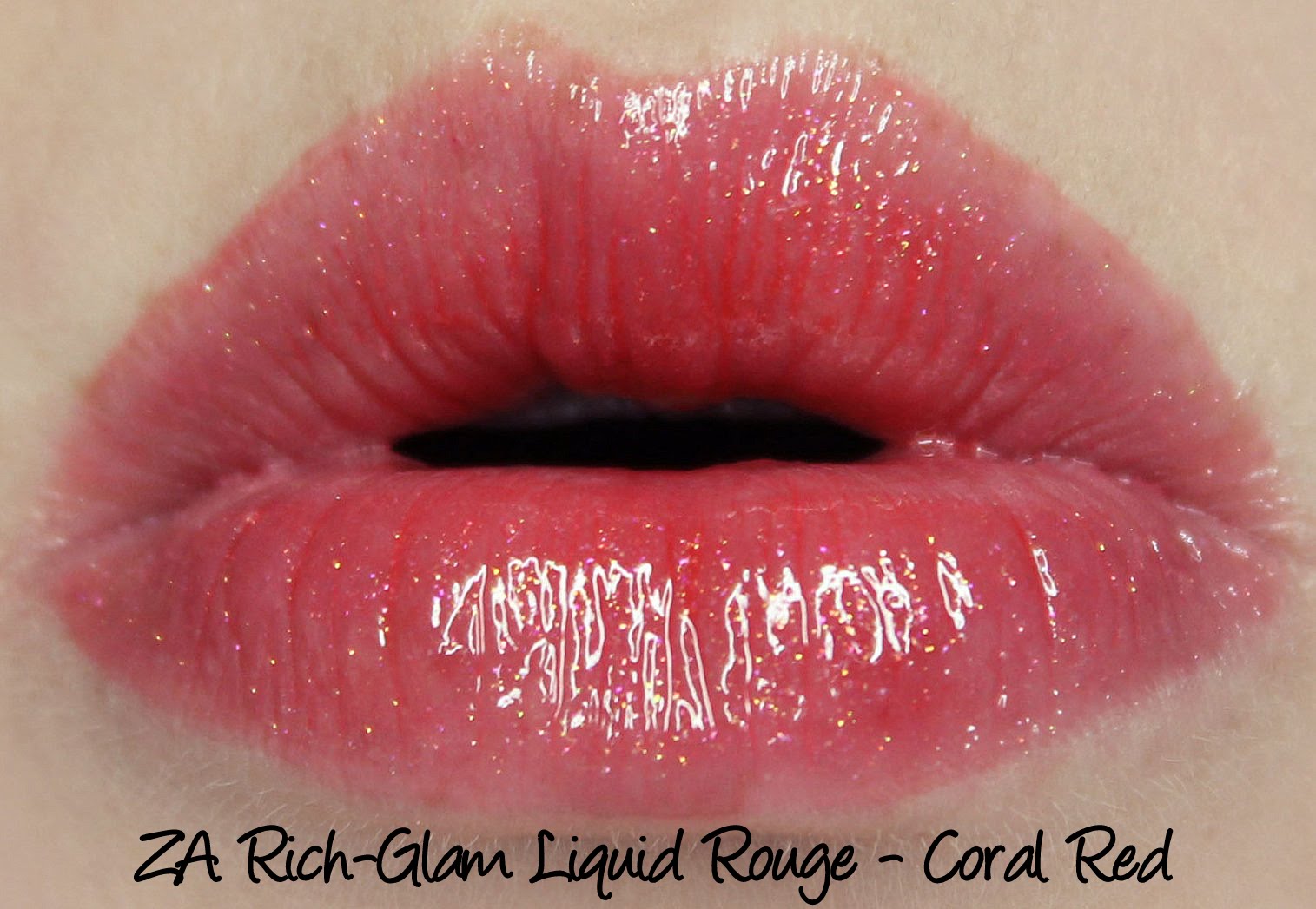 ZA Rich-Glam Liquid Rouge Limited Edition Coral Red Swatches & Review