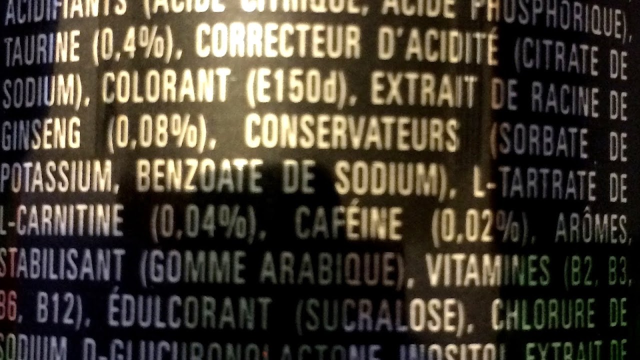 Ingredients In Monster Energy Energy Choices