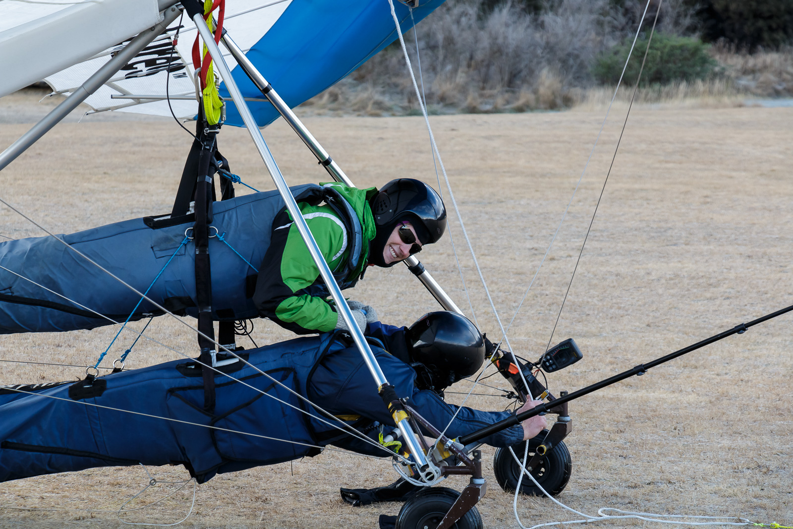 A mile of runway will take you anywhere. Hang gliding over New Zealand