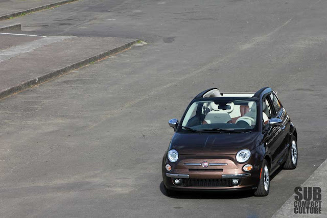 Fiat 500c in a parking lot