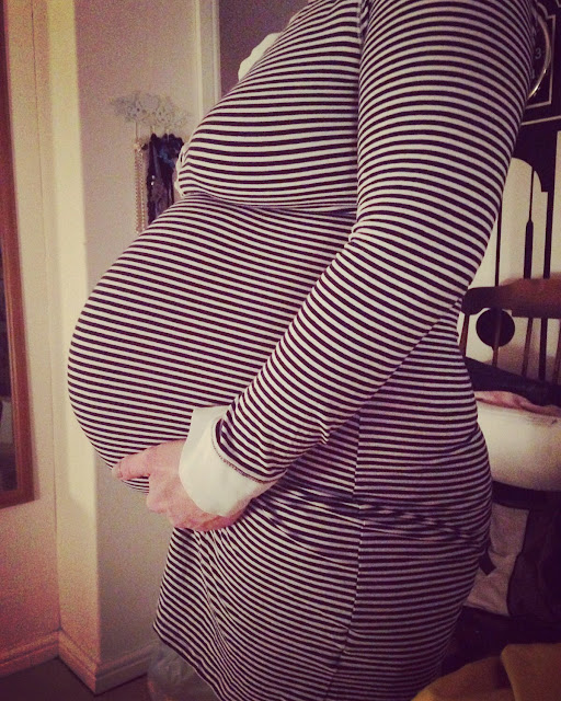 Mrs Bishop's 39 week baby girl bump